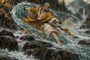 River Step card art